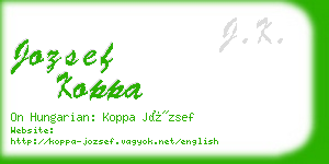 jozsef koppa business card